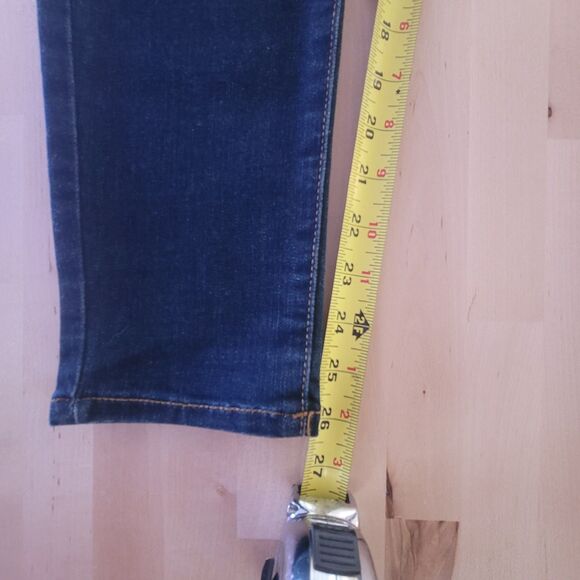 Old Navy Womens Rockstar Skinny Mid Rise Dark Wash Denim Jeans SZ 8 SHORT - Picture 8 of 12